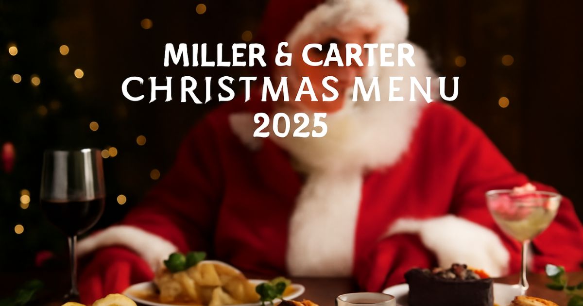 Miller and Carter Christmas Menu 2025