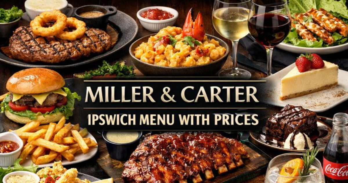 Miller and Carter Ipswich Menu with prices