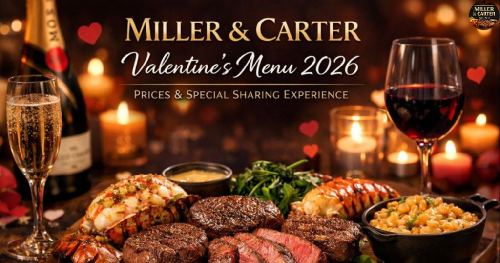 Miller and Carter Valentines Menu with Prices