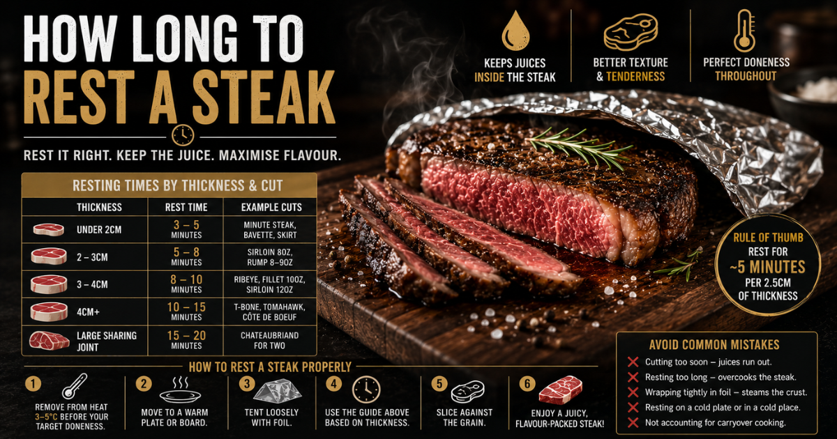 how long to rest a steak